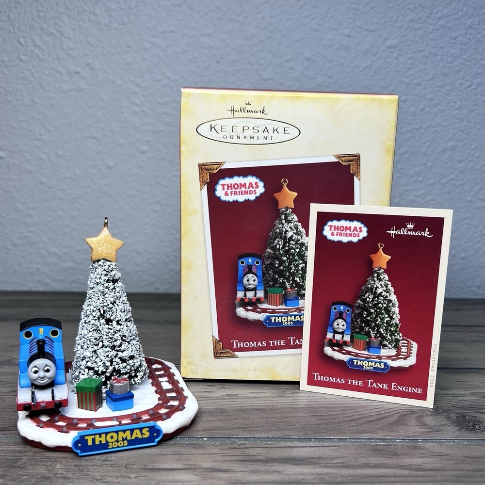 2005 Hallmark Christmas Ornament Thomas The Tank Engine W/ Card Vintage NIB